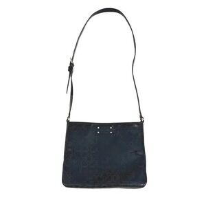 Kate Spade New York Black Patent Leather Perforated Spade Crossbody Bag